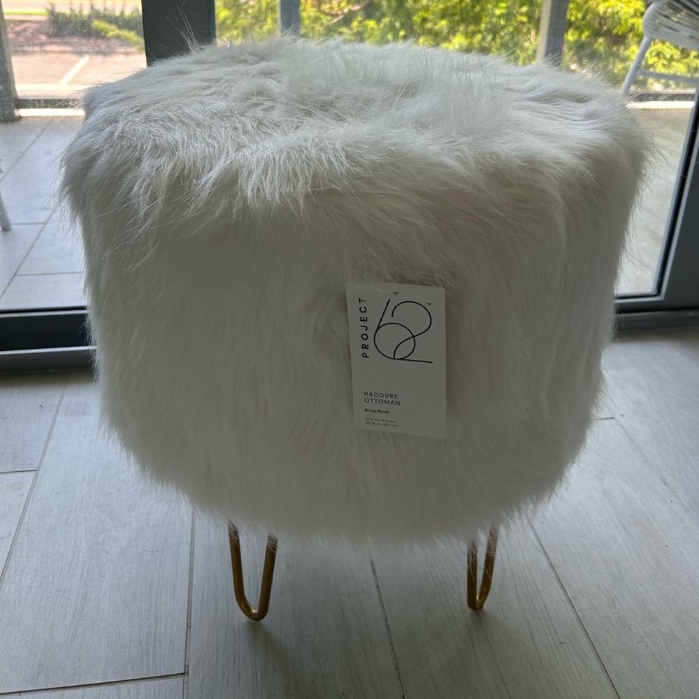 Project 62 stool still has the tags on